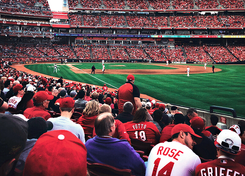 People at a ball game
